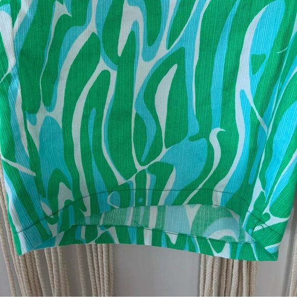 LILLY PULITZER Women’s Finders Keepers The Chipper Short Green Blue White Size 8 - Picture 5 of 14